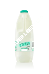 Freshways 2 litre organic semi skimmed milk plastic bottle
