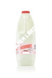 Freshways 2 litre organic skimmed milk plastic bottle
